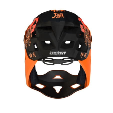 Kask Kamikaze RONIN Helmet Orange fullface na hulajnogę / MTB / rower