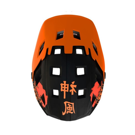 Kask Kamikaze RONIN Helmet Orange fullface na hulajnogę / MTB / rower