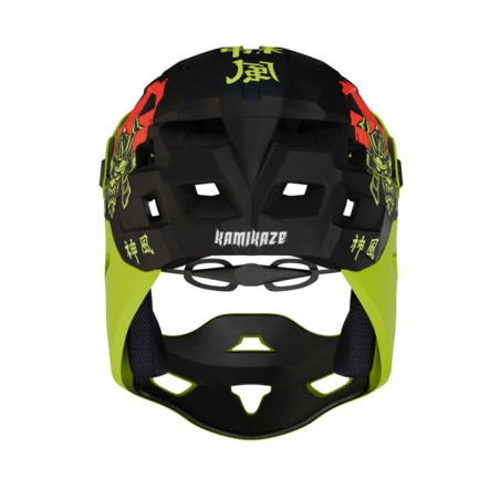 Kask Kamikaze RONIN Helmet Green fullface na hulajnogę / MTB / rower