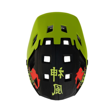 Kask Kamikaze RONIN Helmet Green fullface na hulajnogę / MTB / rower