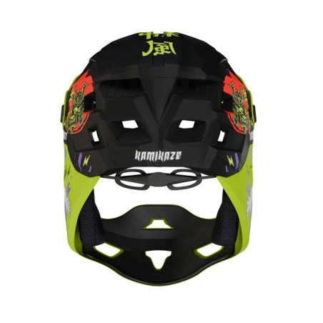 Kask Kamikaze RONIN Wave Green fullface na hulajnogę / MTB / rower
