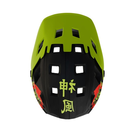 Kask Kamikaze RONIN Wave Green fullface na hulajnogę / MTB / rower