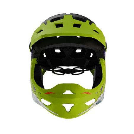 Kask Kamikaze RONIN Wave Green fullface na hulajnogę / MTB / rower