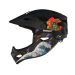 Kask Kamikaze RONIN Wave Black fullface na hulajnogę / MTB / rower