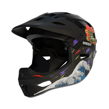 Kask Kamikaze RONIN Wave Black fullface na hulajnogę / MTB / rower