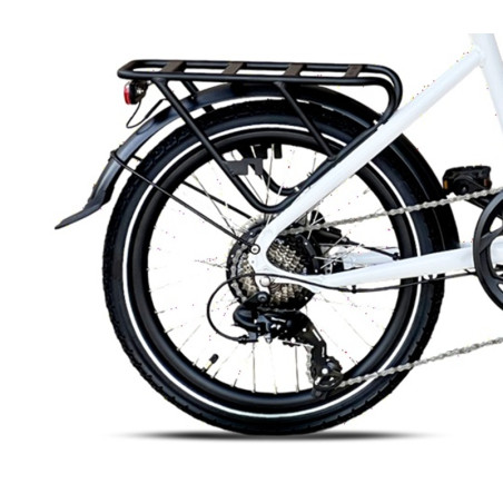 Rower elektryczny składany Barton E-Fold White 20"