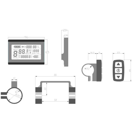 Wyświetlacz KT-LCD3 do rowerów elektrycznych