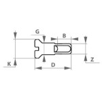 Nypel M3/5/14mm mosiężny niklowany SM MINI