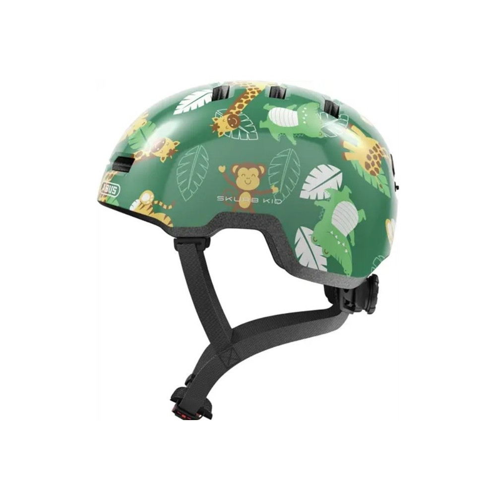 Kask rowerowy dziecięcy Abus Skrub Kid Green Jungle