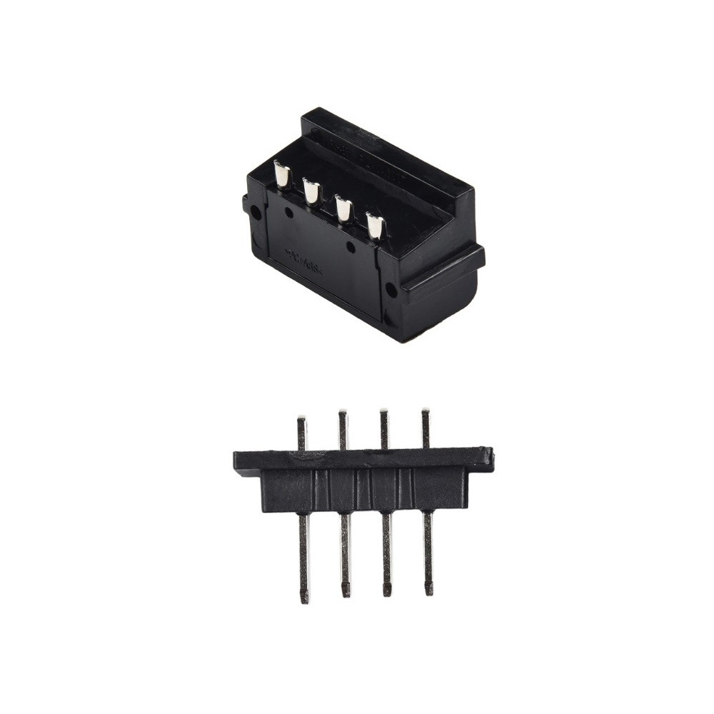 Piny płaskie do baterii w obudowie Hailong / 4-pin