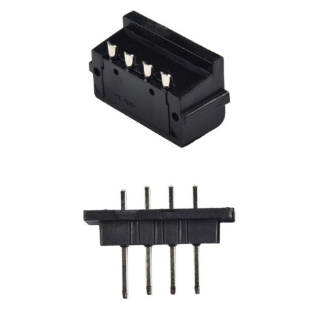 Piny płaskie do baterii w obudowie Hailong / 4-pin