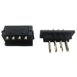 Piny płaskie do baterii w obudowie Hailong / 4-pin