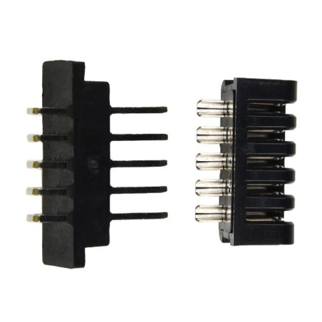 Piny płaskie do baterii w obudowie Hailong / 5-pin