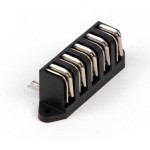 Piny płaskie do baterii w obudowie Polly / 5-pin