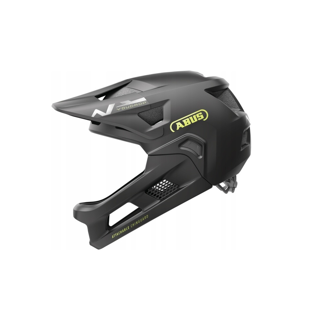 Kask rowerowy dziecięcy FullFace Abus YouDrop Velvet Black