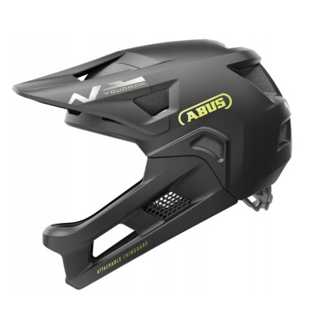 Kask rowerowy dziecięcy FullFace Abus YouDrop Velvet Black