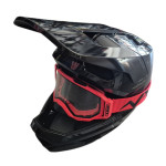 Kask rowerowy FullFace Abus HiDrop Shiny Black + Gogle Abus Buteo Infra Red