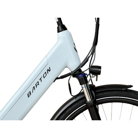 Rower elektryczny Barton E-smart Basic Błękitna biel 28" rama 17"