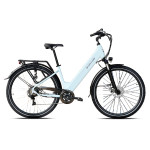 Rower elektryczny Barton E-smart Basic Błękitna biel 28" rama 17"