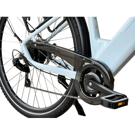 Rower elektryczny Barton E-smart Basic Błękitna biel 28" rama 17"